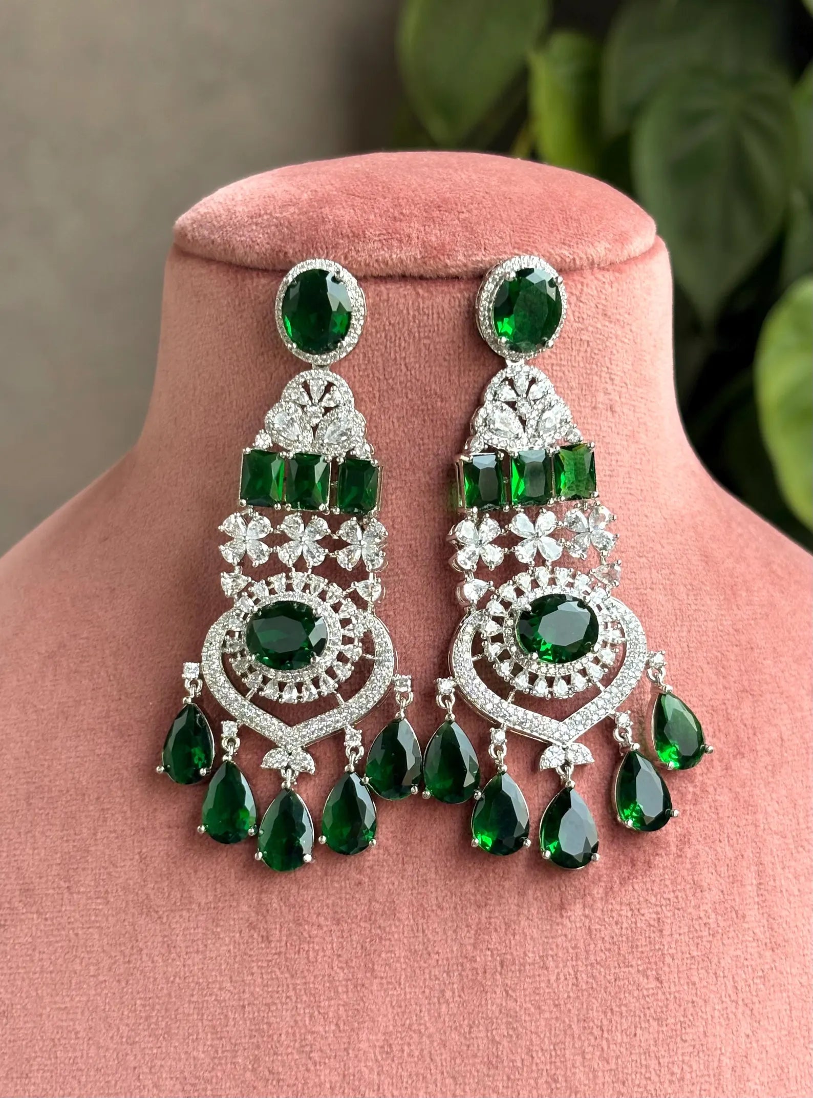 SAHIBA Ruby AD Necklace Set