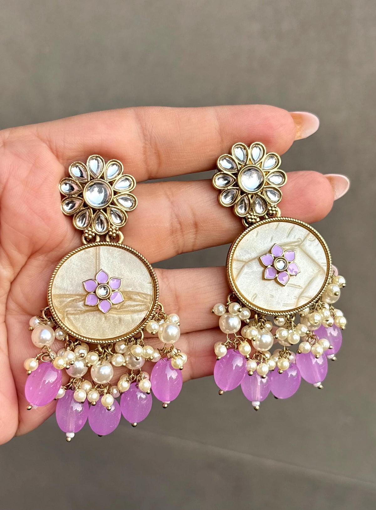 PAKIZA Lilac Purple Earrings