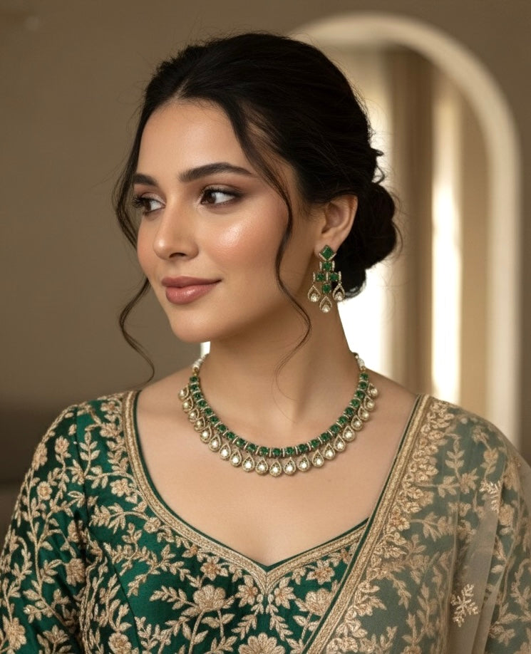KALA Emerald Green Necklace Set