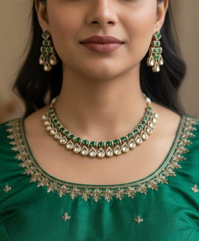 KALA Emerald Green Necklace Set