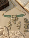 NADIRA Mint Gold Necklace Set