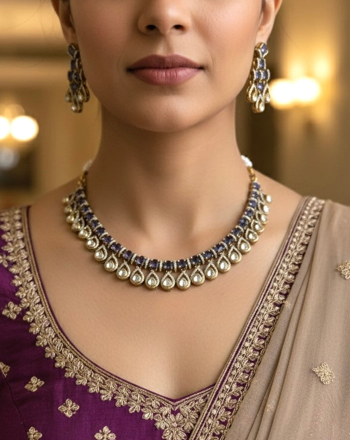 KALA Purple Necklace Set