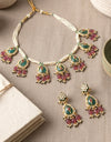 SUHANI Sabyasachi inspired Emerald and Ruby Fusion Kundan set