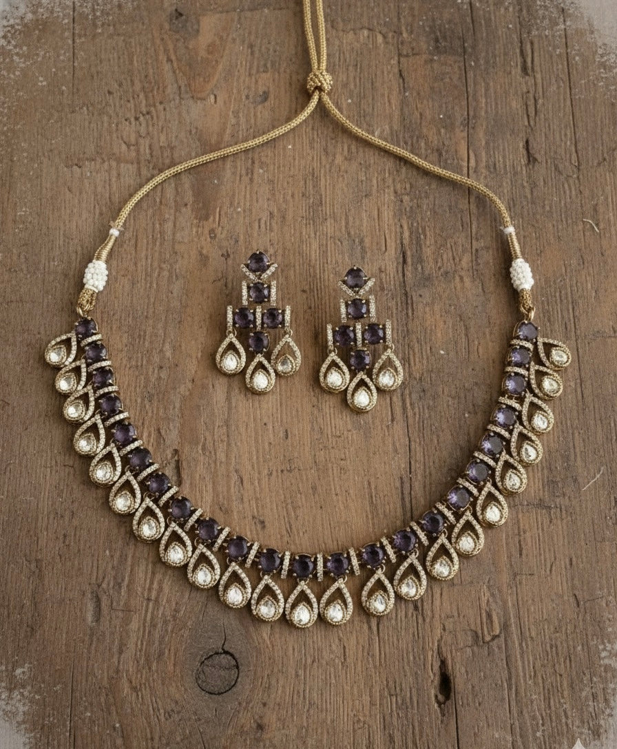 KALA Purple Necklace Set