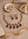 ZIBA Victorian Style Ruby Red Necklace Set