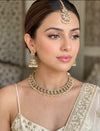 HEMI Clear Polki Necklace Set