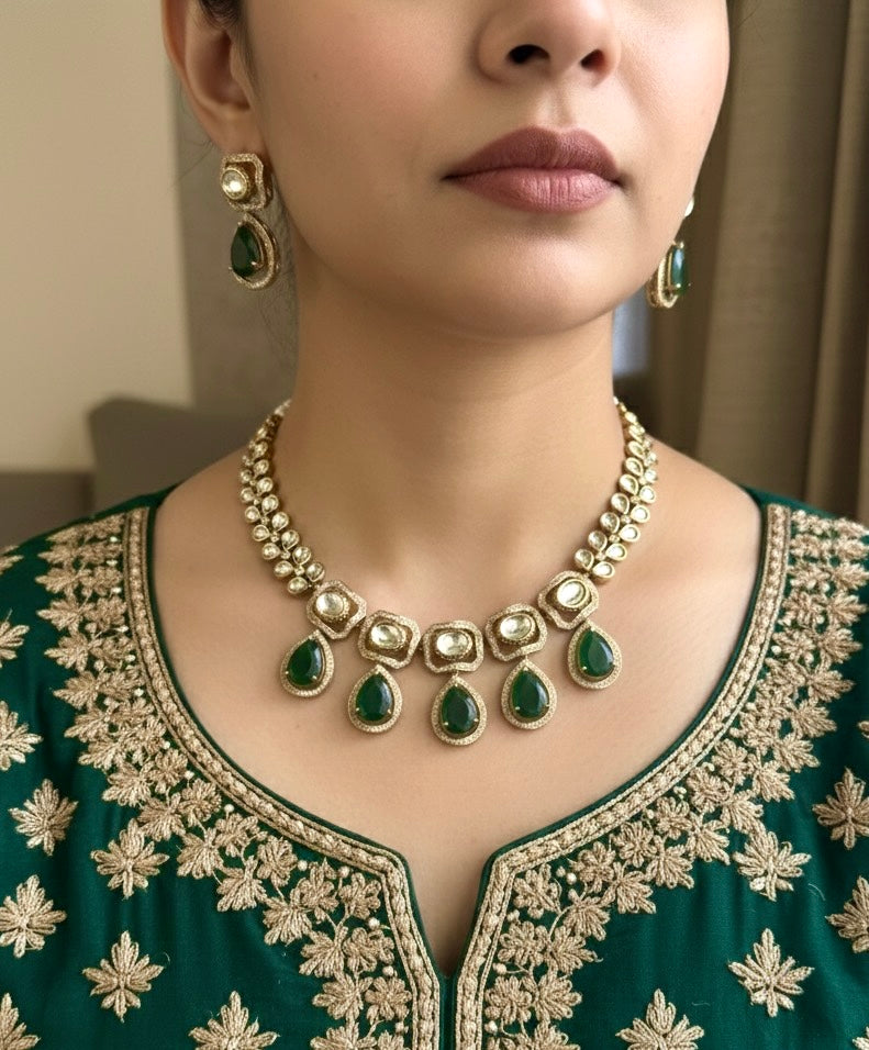 ZIBA Victorian Style Green Necklace set