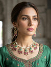 SUHANI Sabyasachi inspired Emerald and Ruby Fusion Kundan set