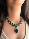 ADITA Emerald Green AD Necklace Set