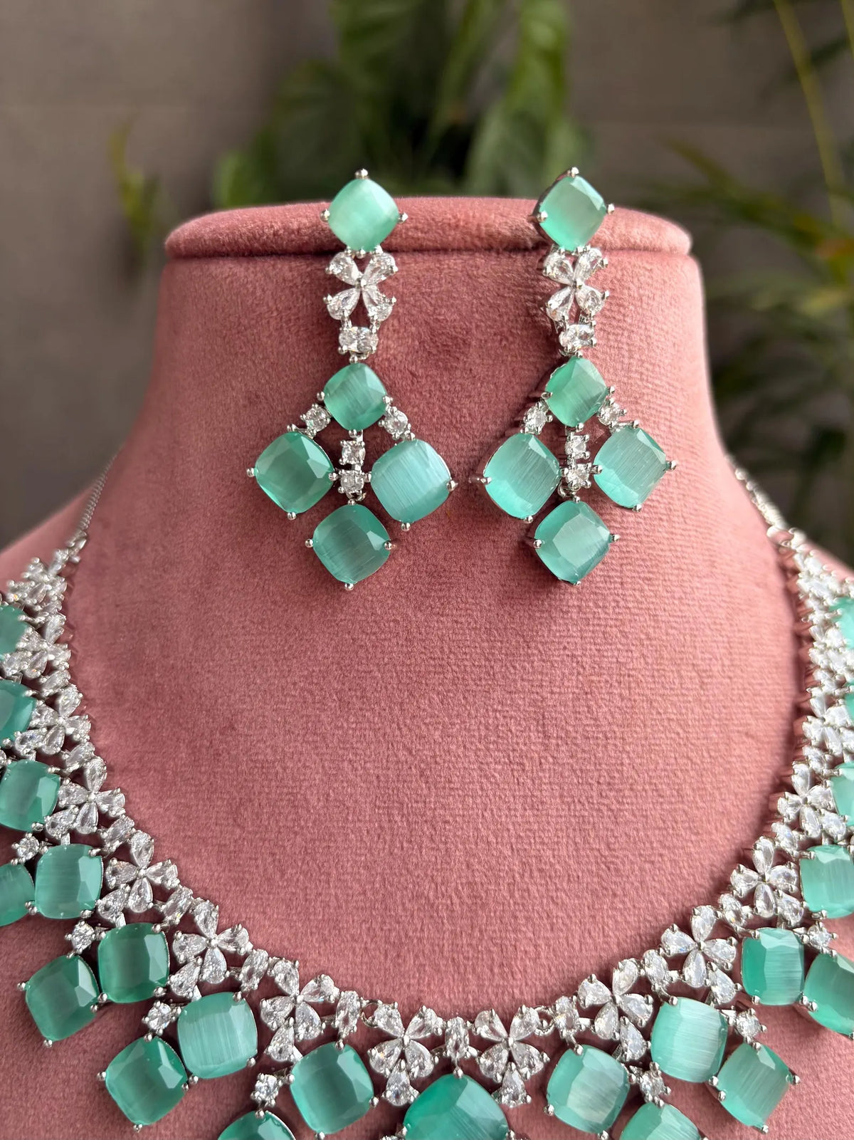 ELIZA Mint AD Necklace Set