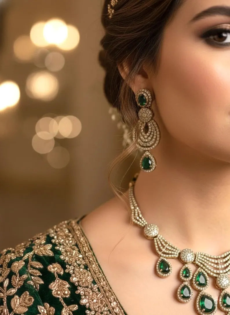 KOYEL Green Necklace Set