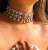 MANIKA Mint Ruby Polki Choker Necklace Set