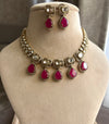 ZIBA Victorian Style Ruby Red Necklace Set