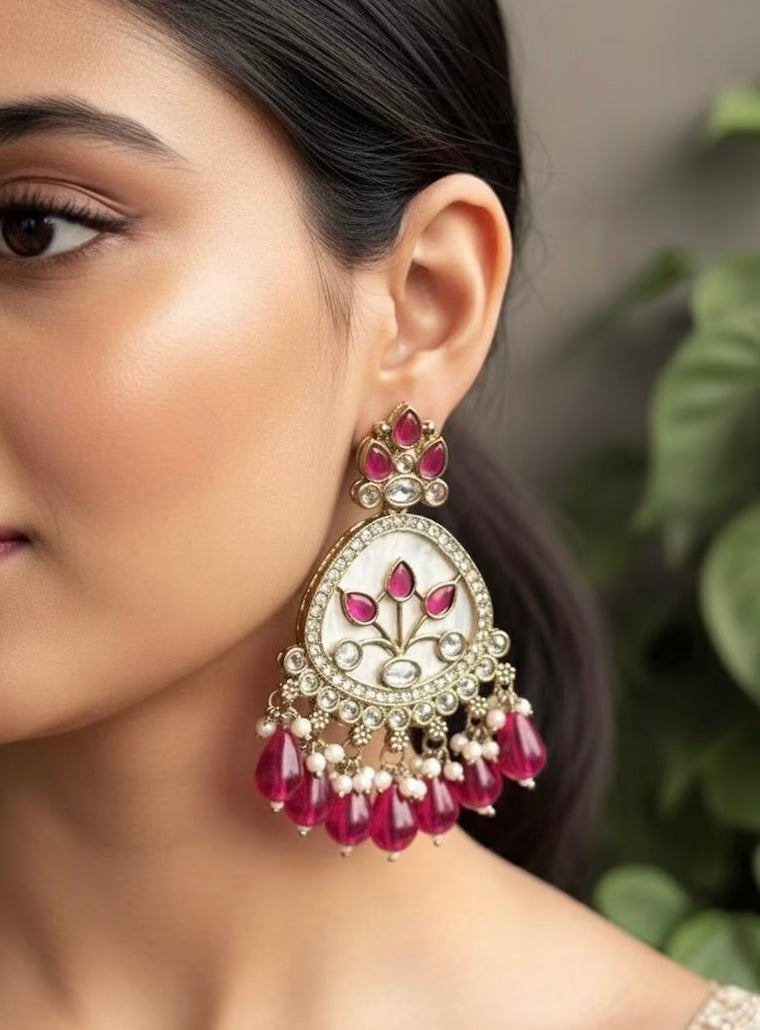 PREIYA Pink Earrings