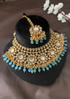 ALAINA Blue Kundan Necklace Set