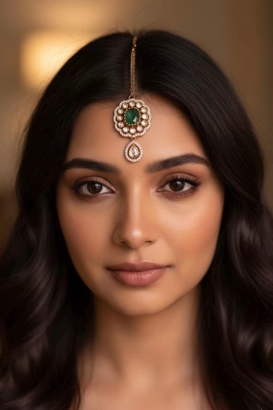 AAIRA Green Doublet Maangtikka