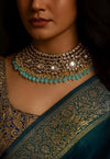 ALAINA Blue Kundan Necklace Set