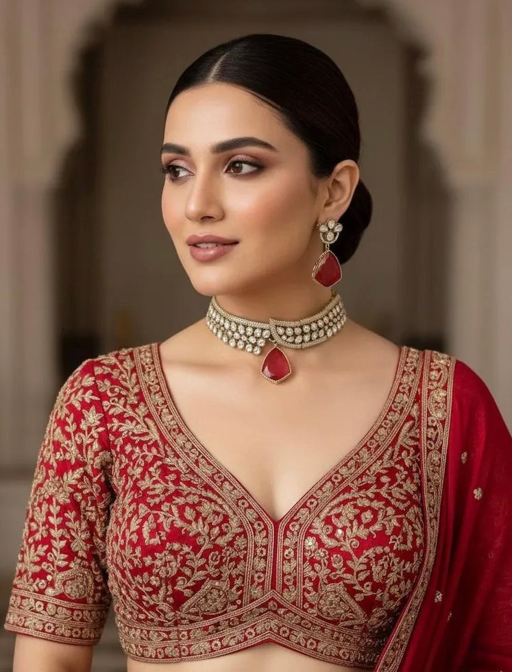 ANAISHA Red Necklace Set