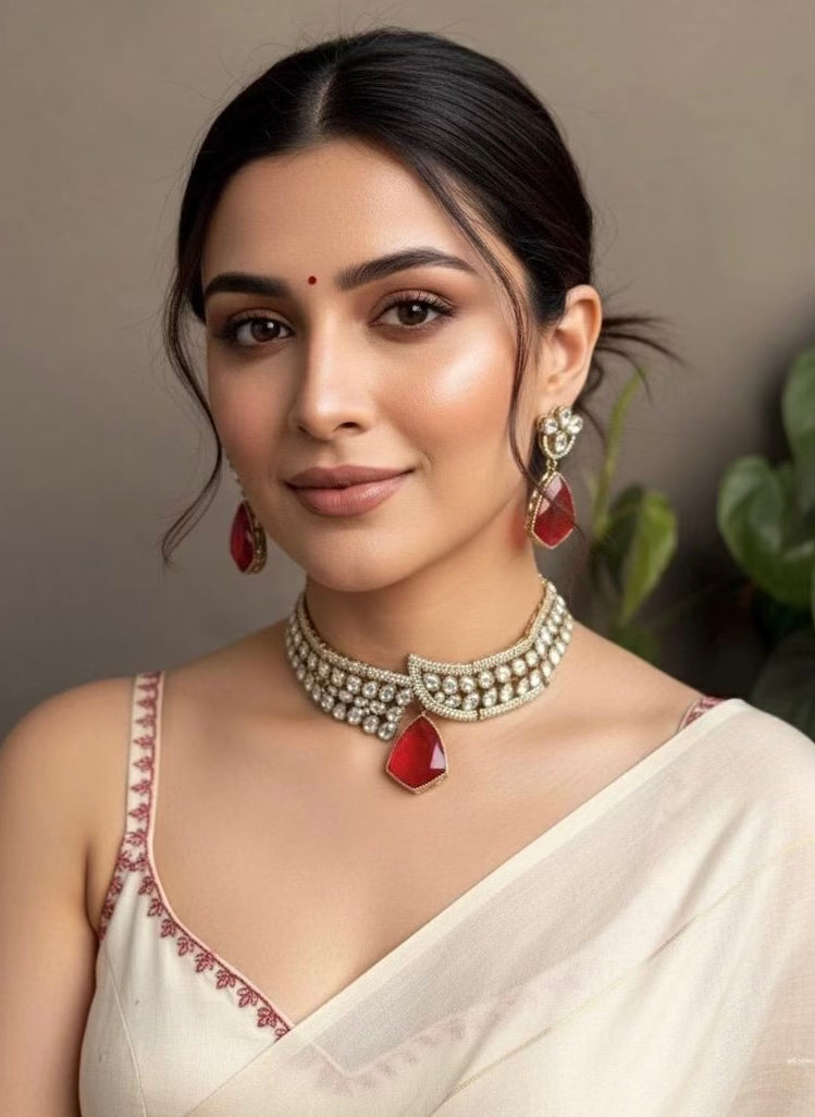 ANAISHA Red Necklace Set