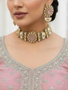 BAANI Pink Mint Choker Necklace Set