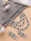 MILI Three Layer Blue AD Necklace Set
