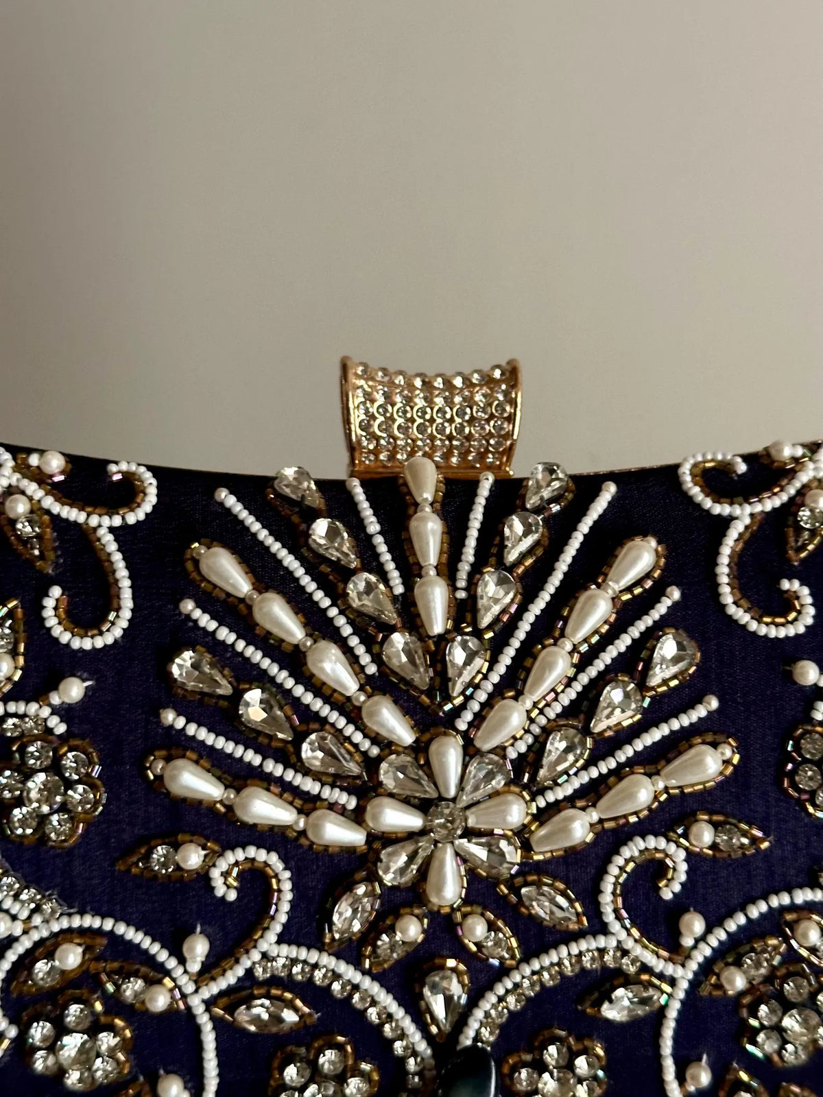 NOURA Blue Gold Clutch Purse