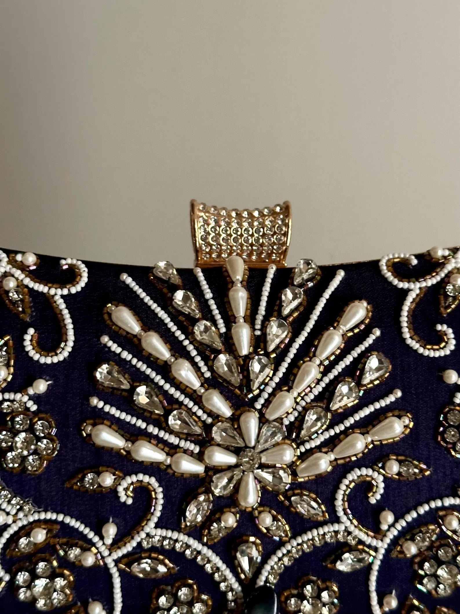 NOURA Blue Gold Clutch Purse