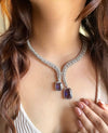 STYLISH Purple AD Necklace Set
