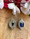 KARLA Sapphire blue cz Set in American Diamond Classy high quality zircon jewelry for wedding, prom,dark blue gala dinner bridal jewelery