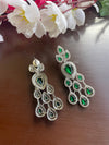 RAIMA Emerald green American Diamond High Quality  necklace Choker set bridal wedding jewelry,Indian ring ceremony jewellery,zircon cz