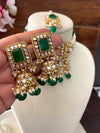 AMYRA Green Kundan Necklace Set