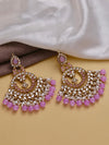 OSHINI lavender Purple big chandbali statement earrings / Bollywood Chandbali