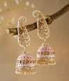 ELOISE Pastel Pink Meenakari Ambi Design Ethnic earrings / Bollywood jhumkas / Pakistani Wedding / Navratri Indian statement Diwali jewelry