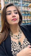 MRIDA Sabyasachi inspired Emerald green Victorian style uncut polki necklace set Indian Bridal wedding jewelry,cz kundan,pakistani jewellery