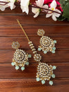 GHAZAL Mint colour Kundan necklace earrings maangtika wedding bridal jewellery pakistani nikaah bollywood jewelry punjabi indian set