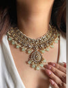 GHAZAL Mint colour Kundan necklace earrings maangtika wedding bridal jewellery pakistani nikaah bollywood jewelry punjabi indian set