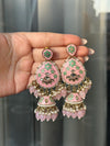 VARSHA lilac purple colour earrings/ purple meenakari enamel earrings/Bollywood earrings/Pakistani Wedding / hand painted Indian jewelry