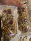 SABREEN Purple Victorian style Sabyasachi uncut polki choker set,Indian Bridal jewelry ,Cz  Necklace Set,pakistani jewellery,wedding jewelry