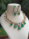 AMAYA Green Gold Hasli Necklace Set