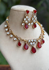AMAYA Red Gold Hasli Necklace Set
