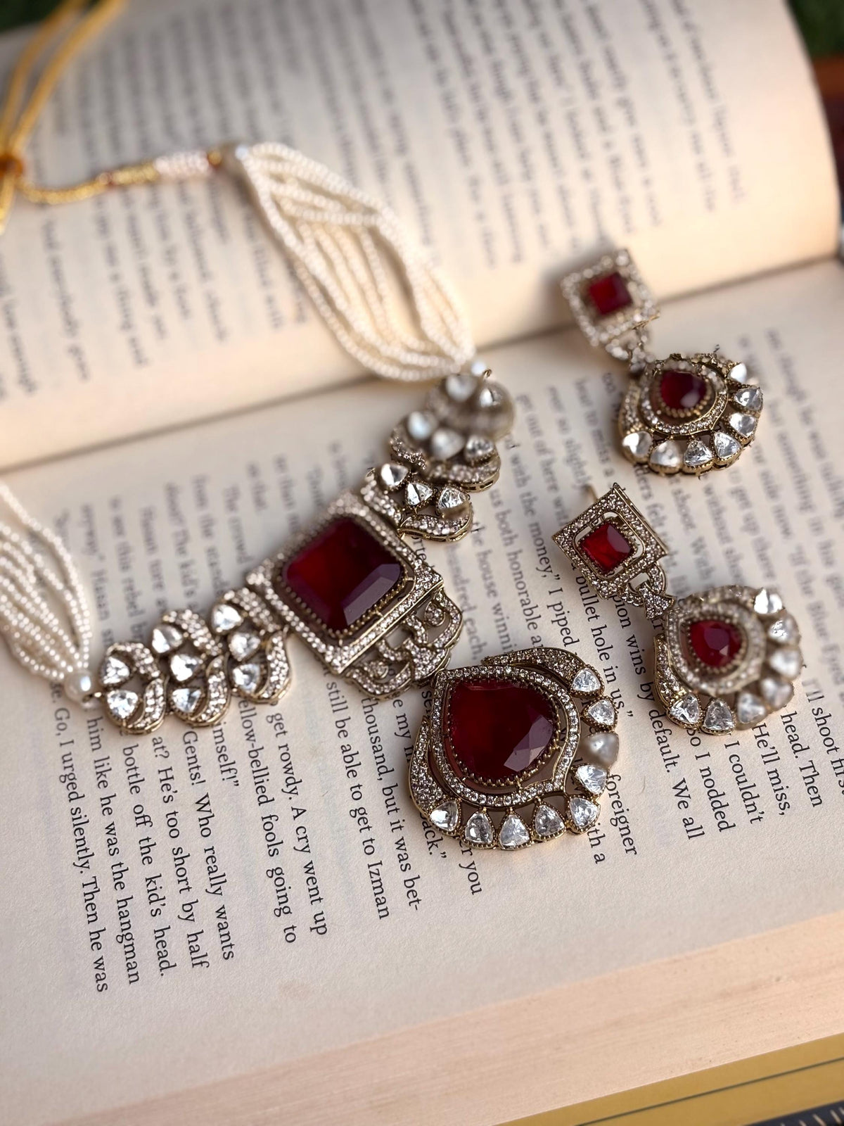 NAYAN Red Necklace Set
