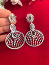 BASMA high quality Emerald green american diamond earrings Indian Wedding jewellery, bridal,bollywood jewelry, prom, zirconia danglers