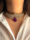 ANAISHA Purple Necklace Set