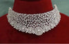 AVA silver finish Clear stones American Diamond Necklace Set/ stylish cz zircon choker set jewelry,Indian pakistani jewellery