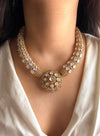 REYANA Royal look clear stones kundan hasli necklace set ,Indian Bridal Victorian choker kundan, gold finish kundan pakistani jewelry