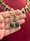 RIMAYA Sabyasachi inspired Emerald Green Necklace Set