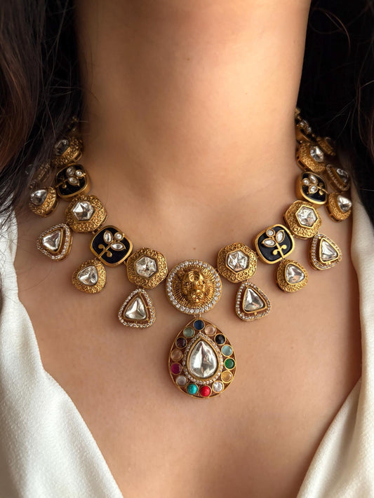 SHIVKA Sabyasachi Blue Necklace Set