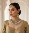 DILNAZ mint blue Kundan necklace set , wedding bridal jewelry, Indian pakistani jewelry, punjabi indian set maangtika