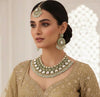 DILNAZ mint blue Kundan necklace set , wedding bridal jewelry, Indian pakistani jewelry, punjabi indian set maangtika