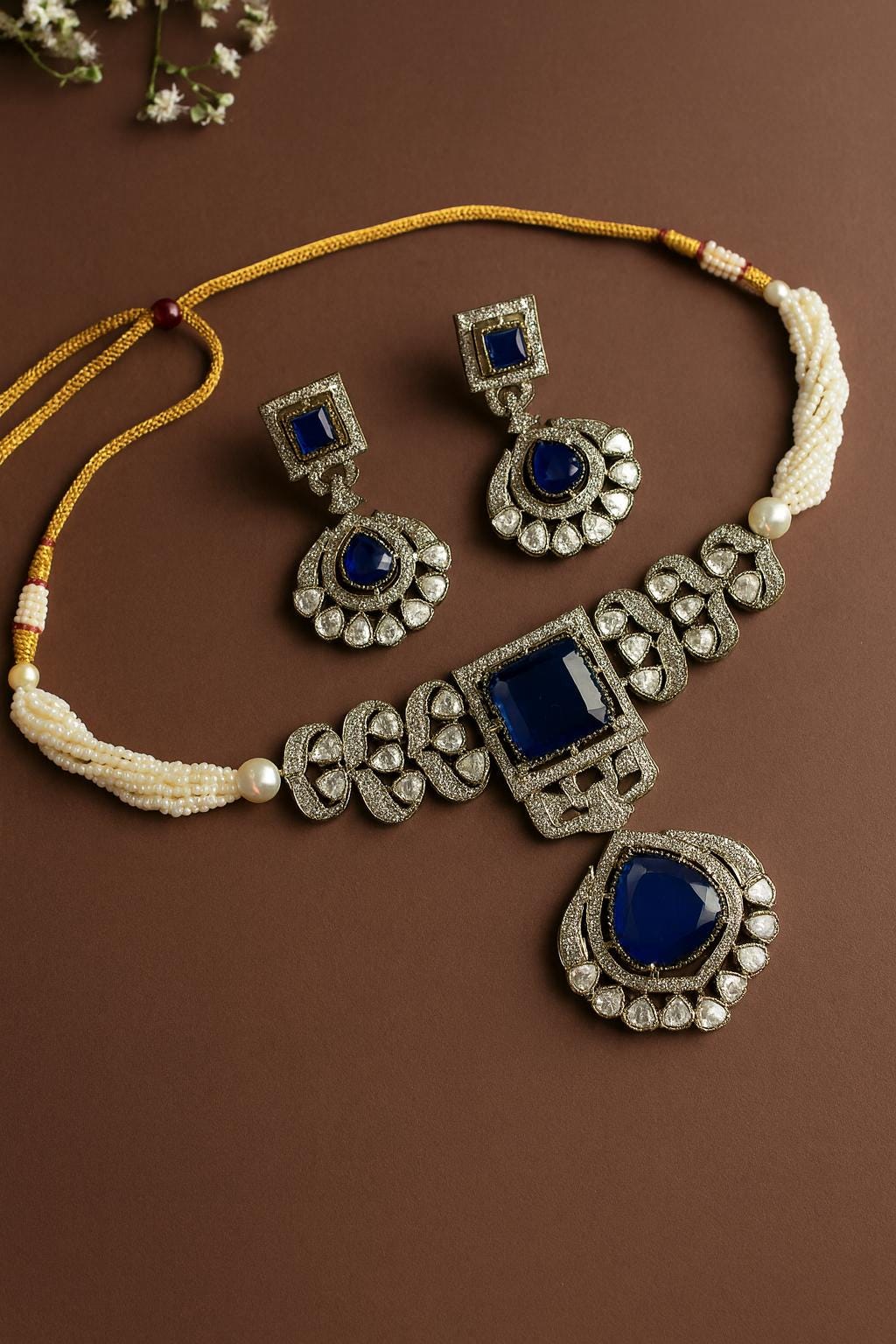 NAYAN Blue Necklace Set